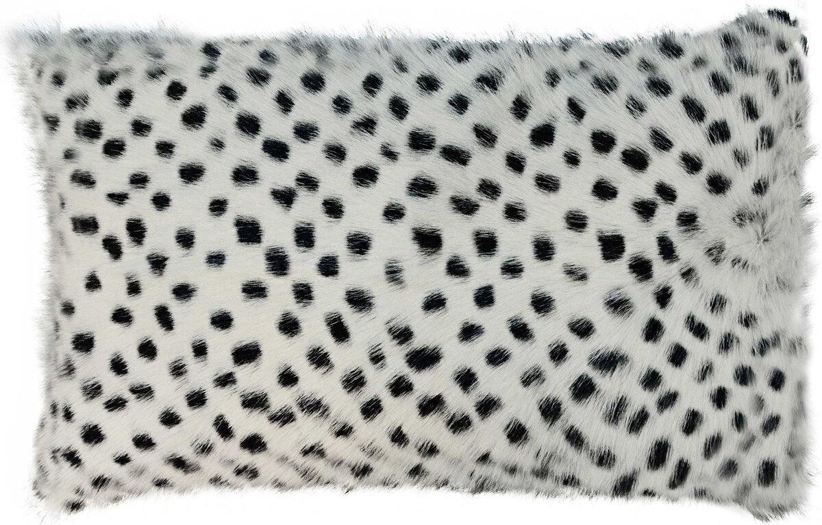 Tov Furniture Pillows & Throws - Genuine Goatskin 12"x20" Pillow White Leopard