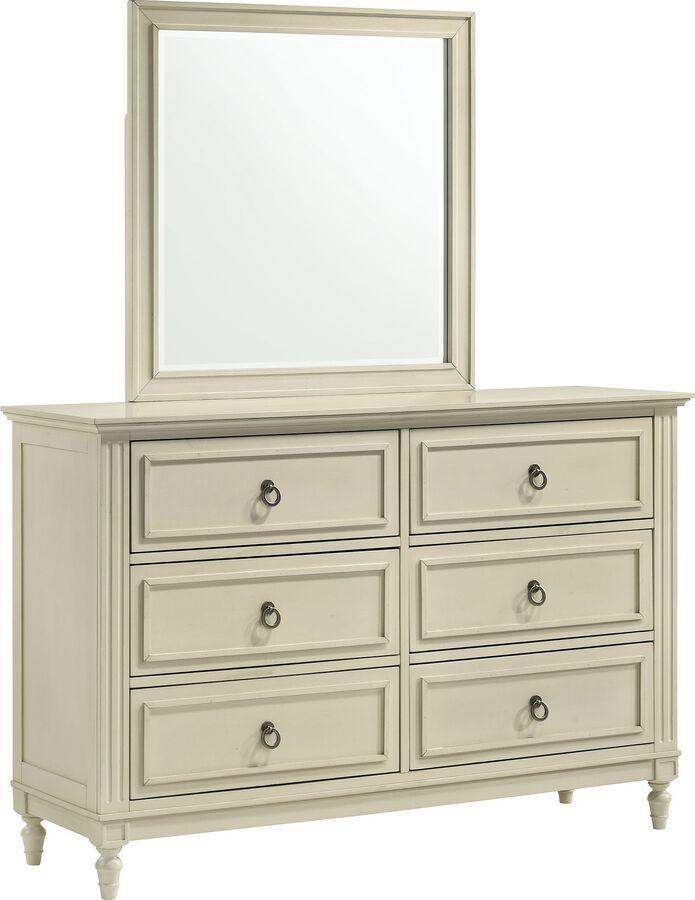 Elements Bedroom Sets - Gia 6-Drawer Dresser and Mirror Set