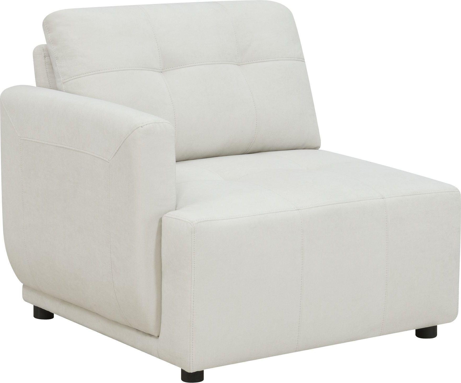 Elements Accent Chairs - Gianni Modular Left Hand Facing Chair With Pillow Natural