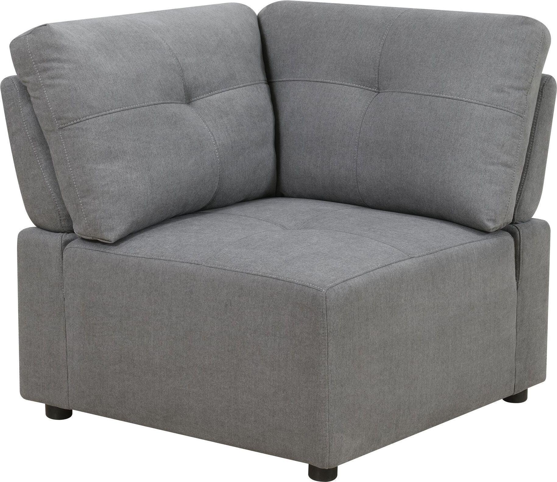 Elements Accent Chairs - Gianni Modular Sectional Corner Charcoal