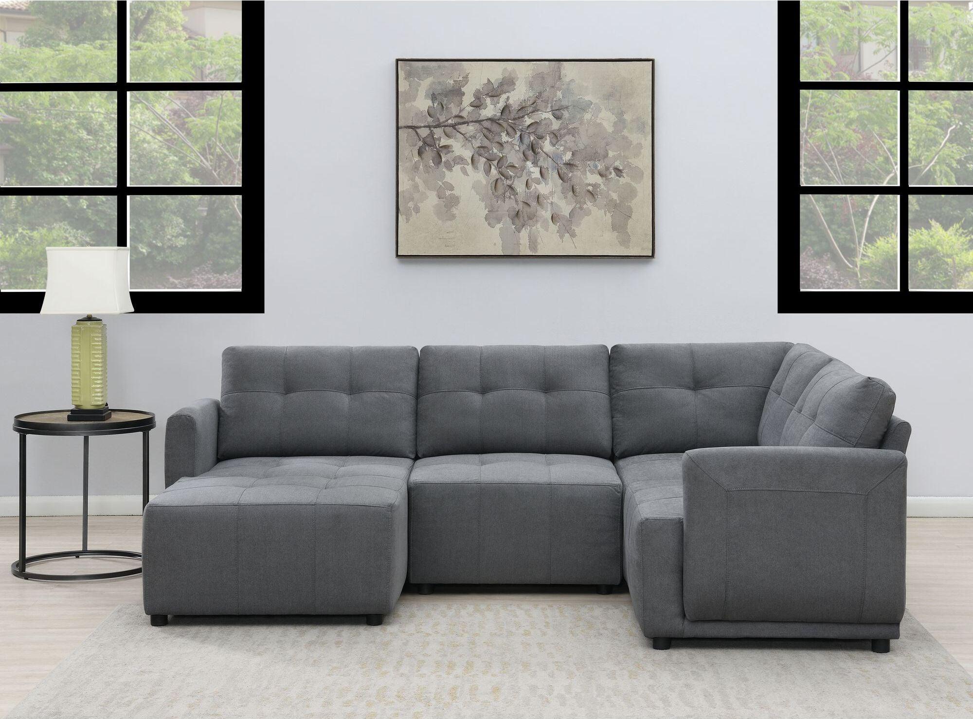Elements Accent Chairs - Gianni Modular Sectional Corner Charcoal