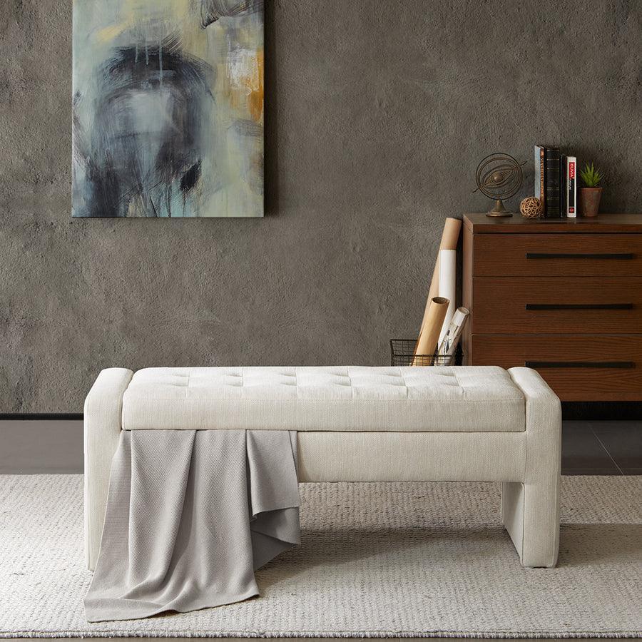 Olliix.com Benches - Gillian Storage Bench Cream