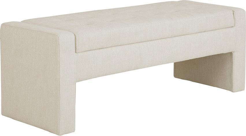 Olliix.com Benches - Gillian Storage Bench Cream
