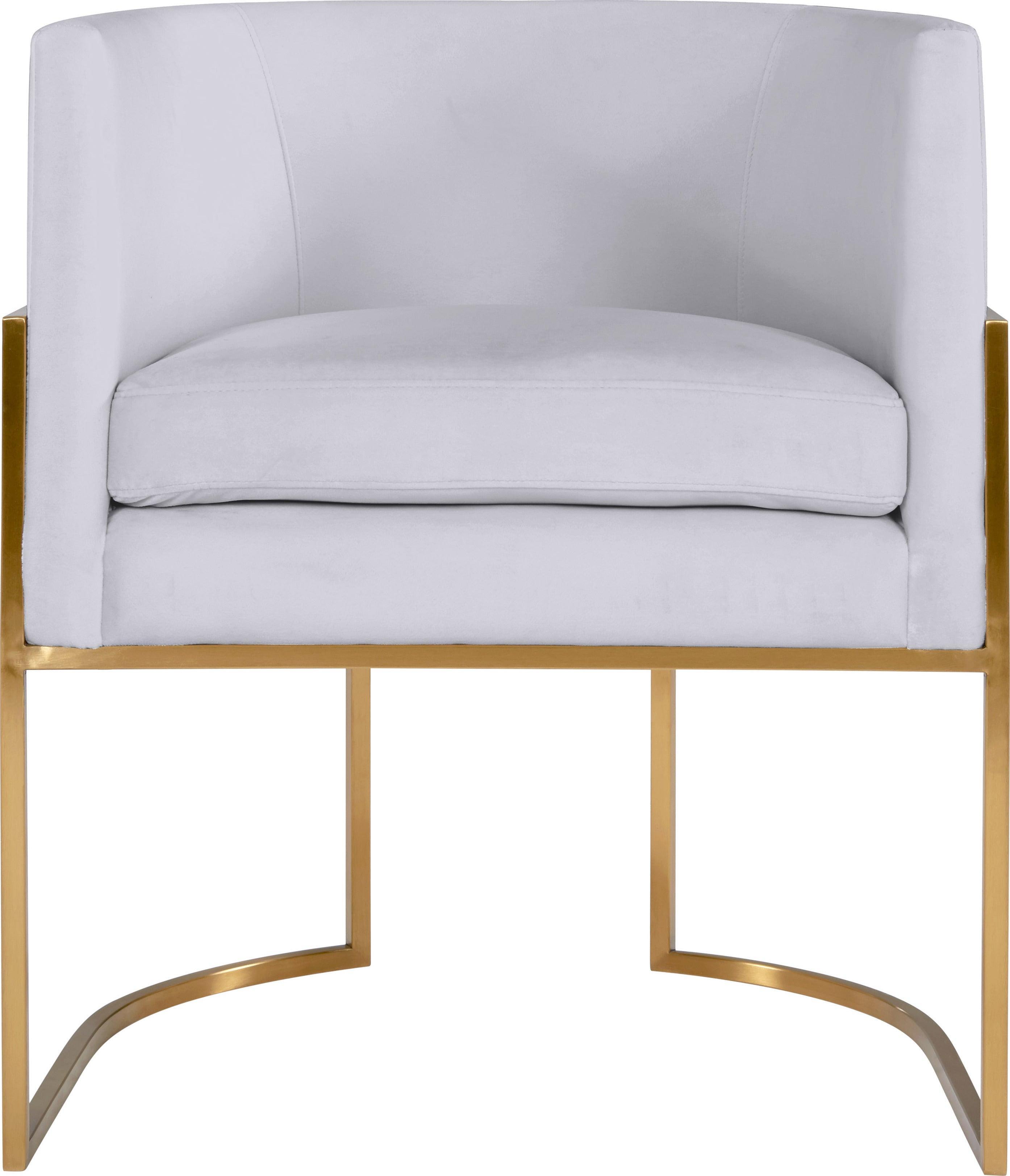 Tov Furniture Dining Chairs - Giselle Gray Velvet Dining Chair with Gold Leg