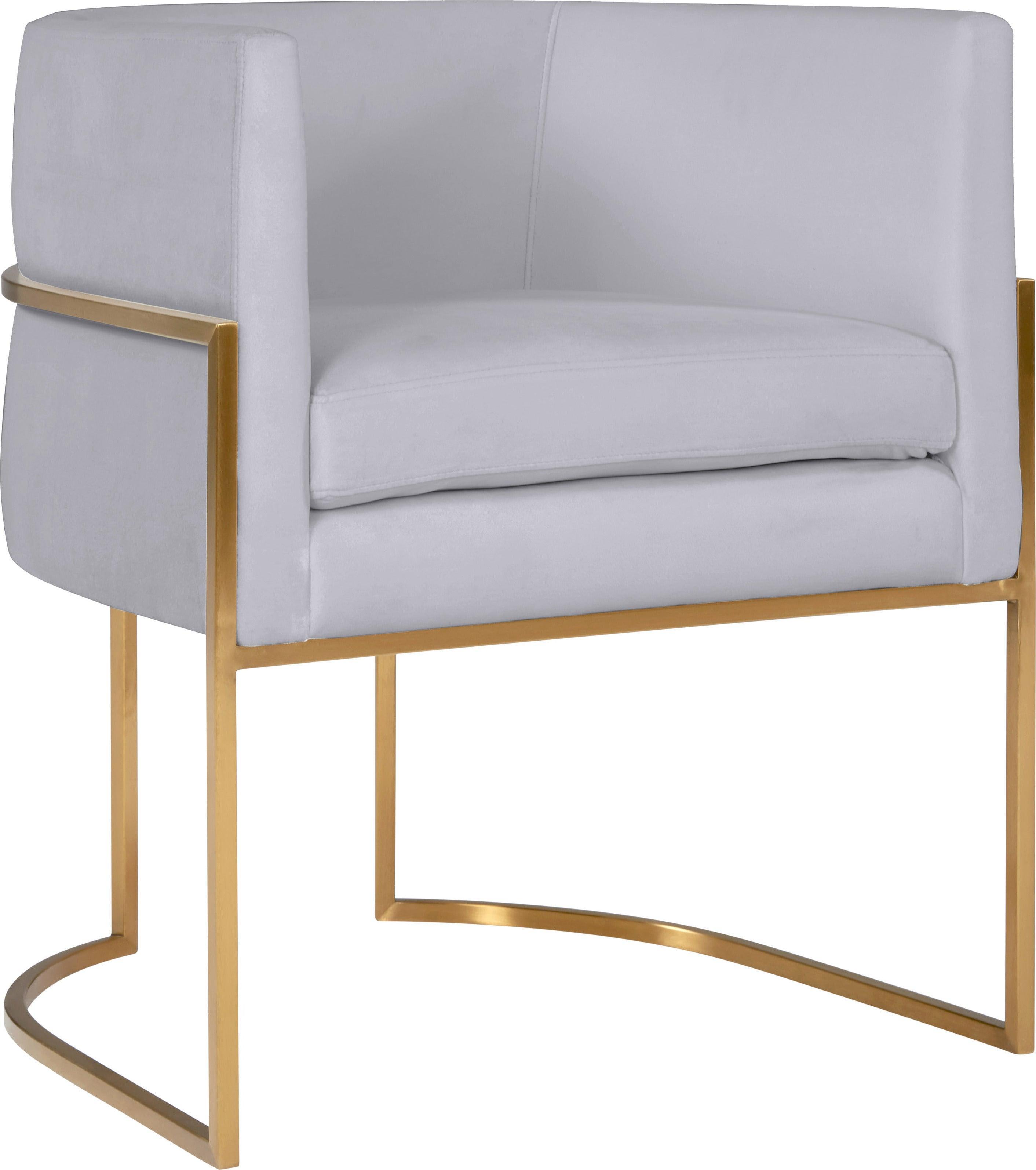 Tov Furniture Dining Chairs - Giselle Gray Velvet Dining Chair with Gold Leg