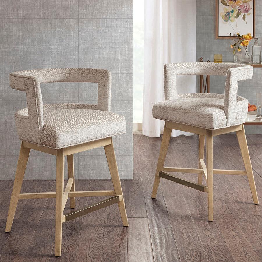 Olliix.com Barstools - Glenwood Swivel Counter Stool Cream