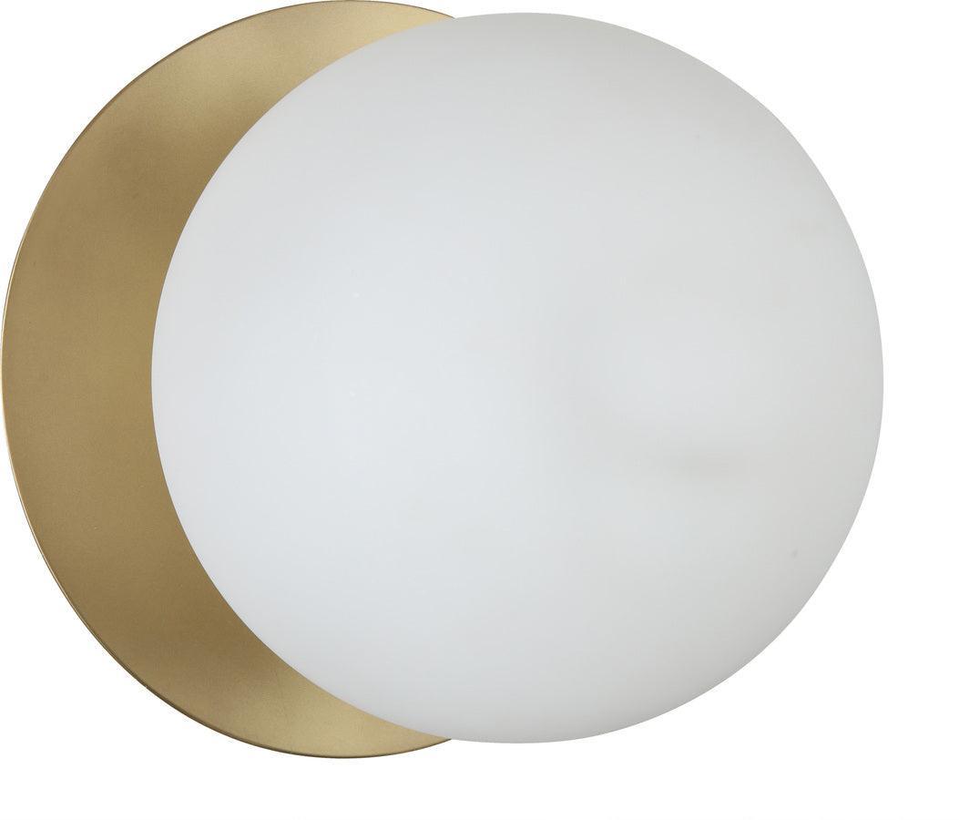 Tov Furniture Wall Sconces - Globe Wall Sconce Antique Brass & Frosted