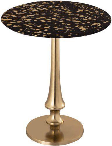 Tov Furniture Side & End Tables - Goathide Side Table Black & Gold
