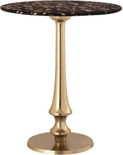 Tov Furniture Side & End Tables - Goathide Side Table Black & Gold