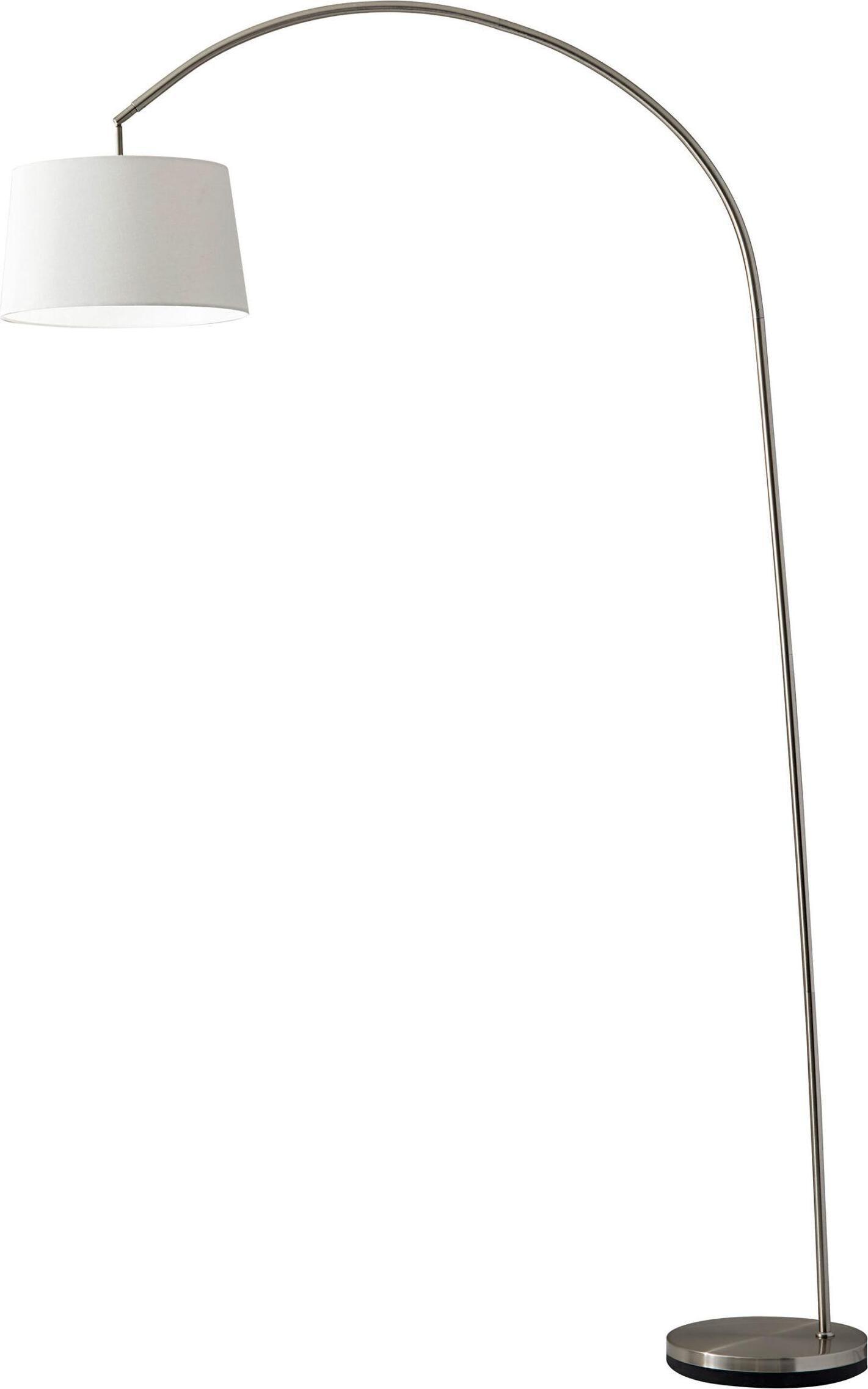 Adesso Floor Lamps - Goliath Arc Lamp Brushed Steel