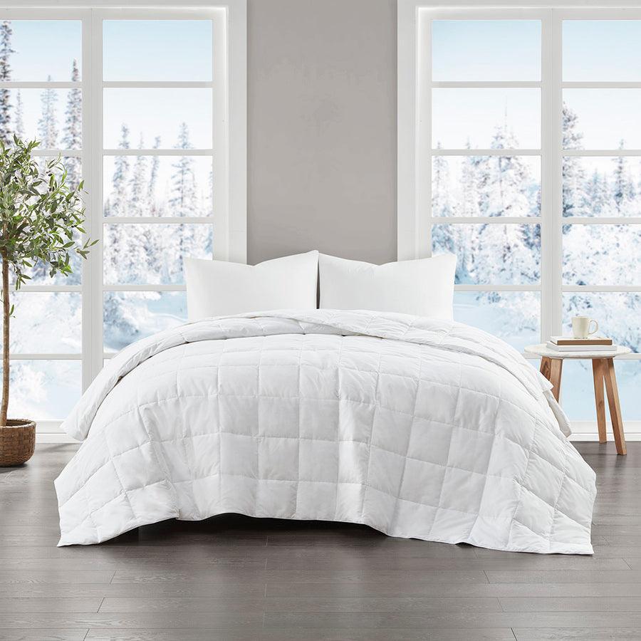 Olliix.com Comforters & Blankets - Goose Feather and Down Filling All Seasons Blanket White TN51-0487