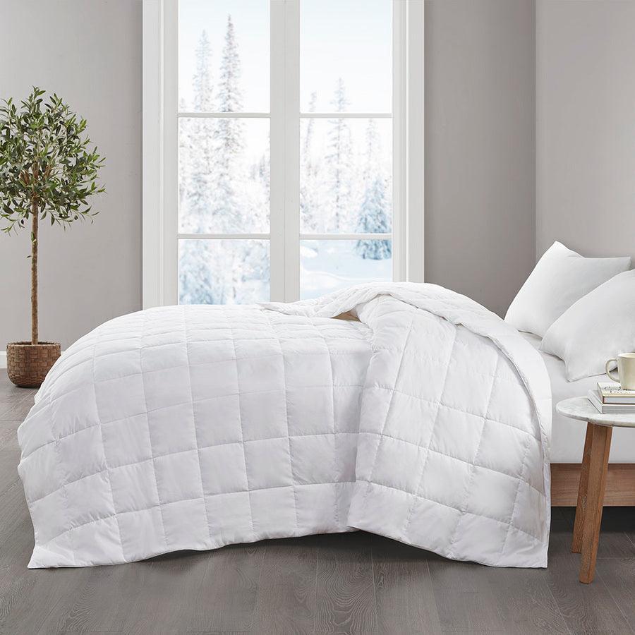 Olliix.com Comforters & Blankets - Goose Feather and Down Filling All Seasons Blanket White TN51-0487
