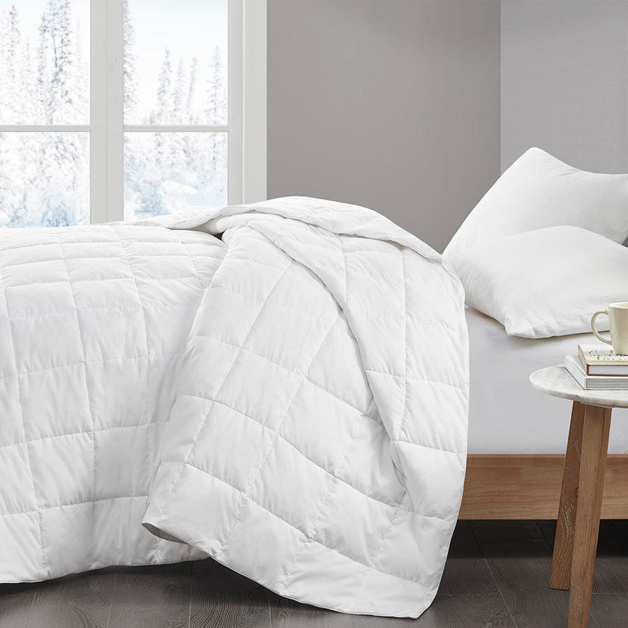 Olliix.com Comforters & Blankets - Goose Feather and Down Filling All Seasons Blanket White TN51-0487