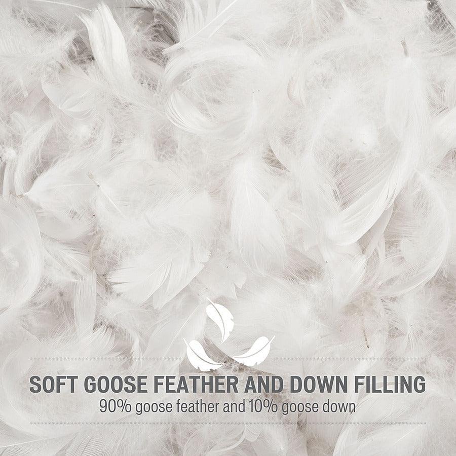 Olliix.com Comforters & Blankets - Goose Feather and Down Filling All Seasons Blanket White TN51-0487