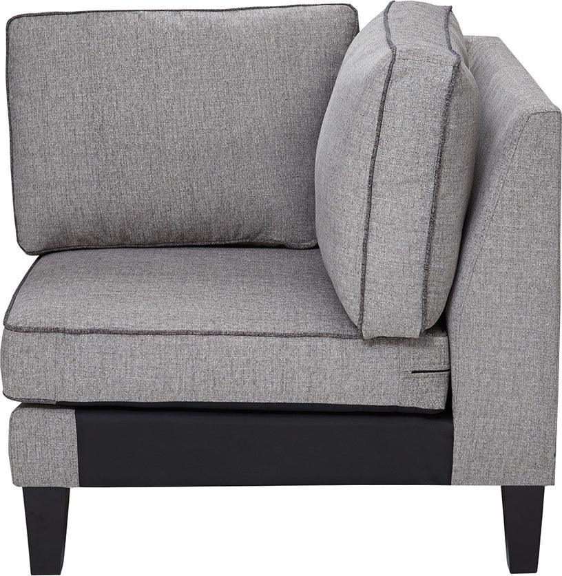 Olliix.com Accent Chairs - Gordon Traditional Modular Chair Corner 36" x 36" x 35.5" Gray
