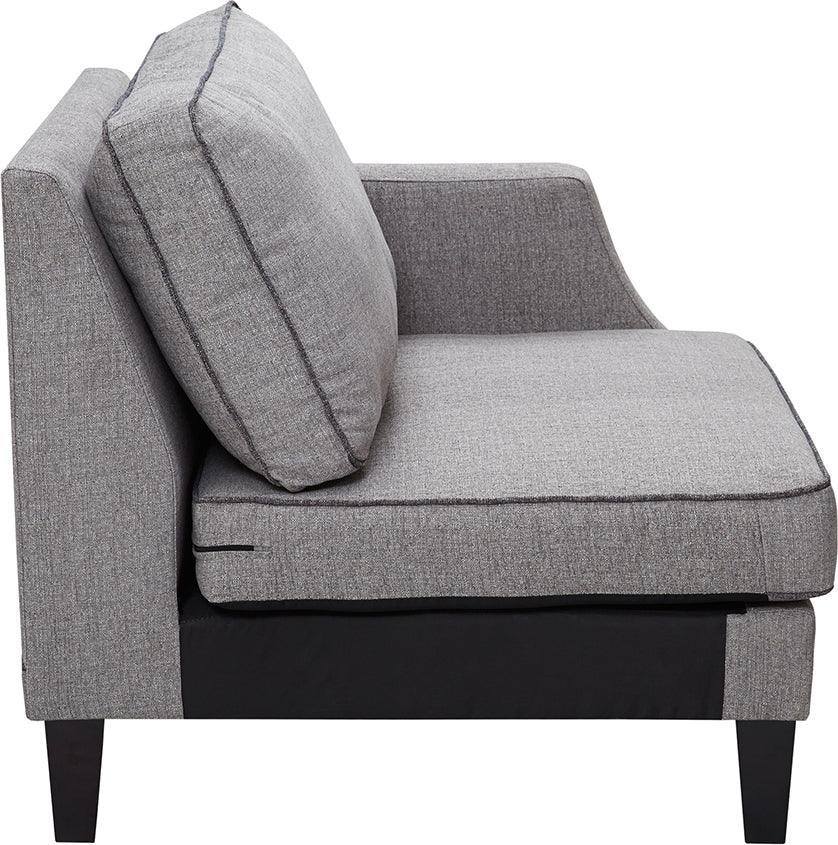 Olliix.com Accent Chairs - Gordon Traditional Modular Chair Right Arm 37.125" x 36" x 35.5" Gray