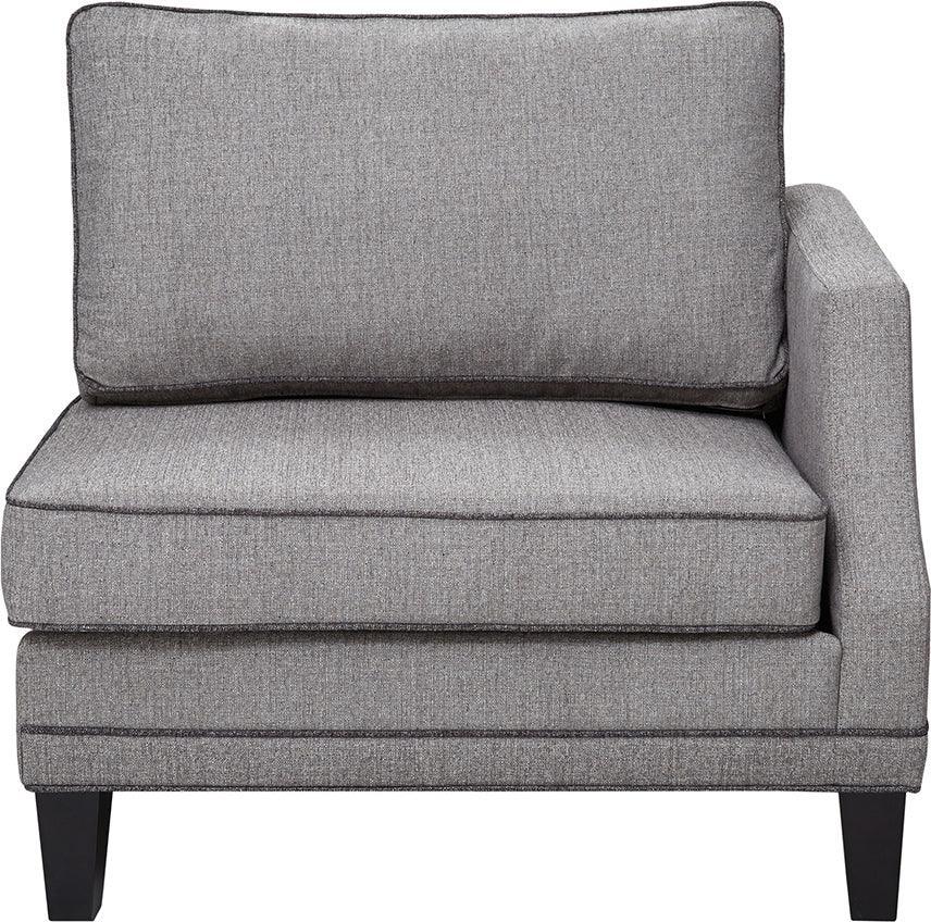 Olliix.com Accent Chairs - Gordon Traditional Modular Chair Right Arm 37.125" x 36" x 35.5" Gray