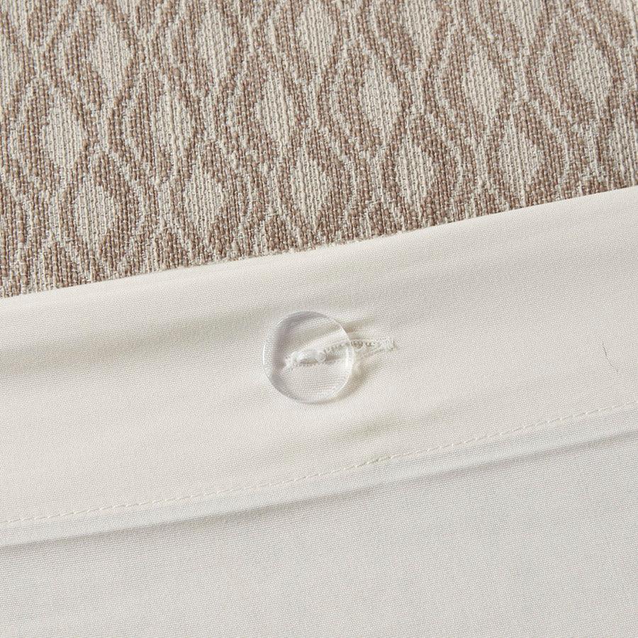 Olliix.com Comforters & Blankets - Grace Geometric Jacquard Comforter Set Taupe Queen
