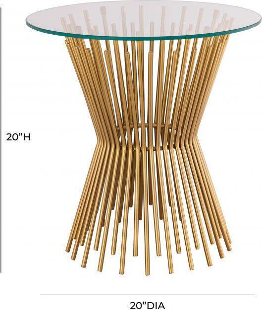 Tov Furniture Side & End Tables - Grace Glass Side Table