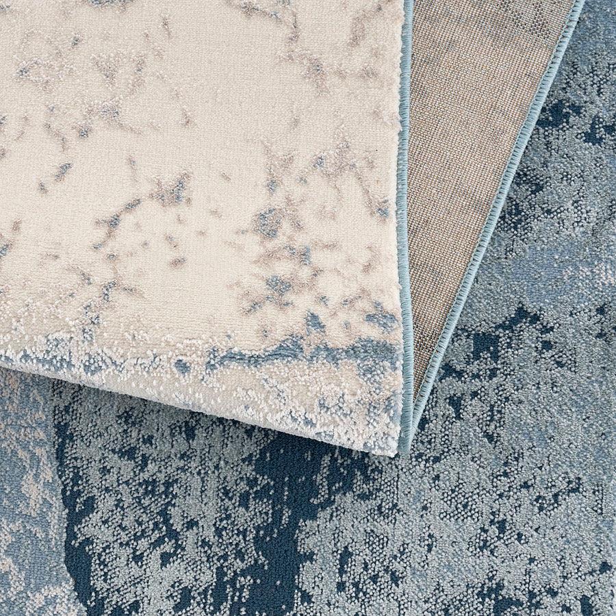 Olliix.com Indoor Rugs - Grace Transitional Abstract Wave Area Rug 8x10' Blue