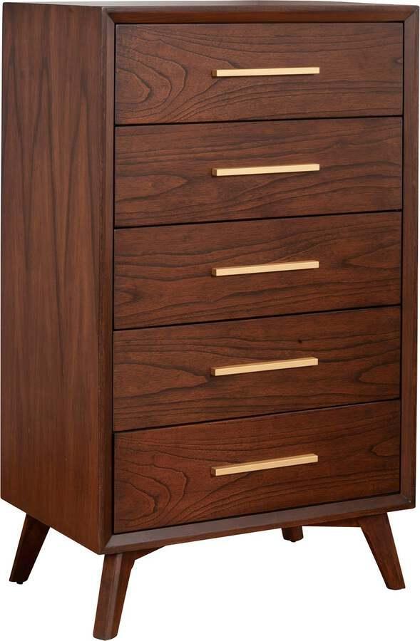 Alpine Furniture Chest of Drawers - Gramercy 5 Drawer Chest