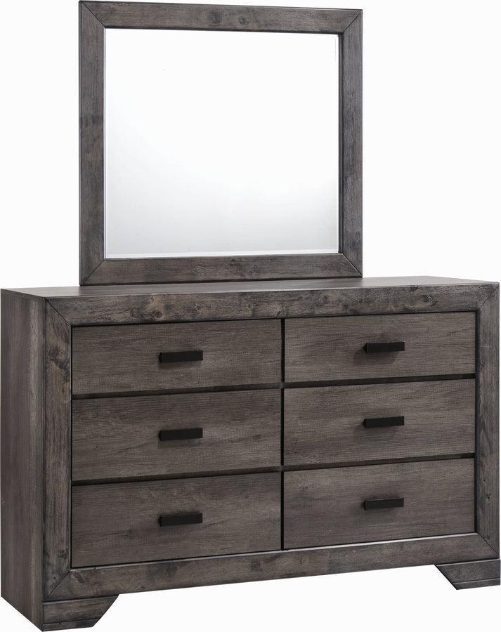 Elements Bedroom Sets - Grayson Dresser & Mirror Set Gray Oak