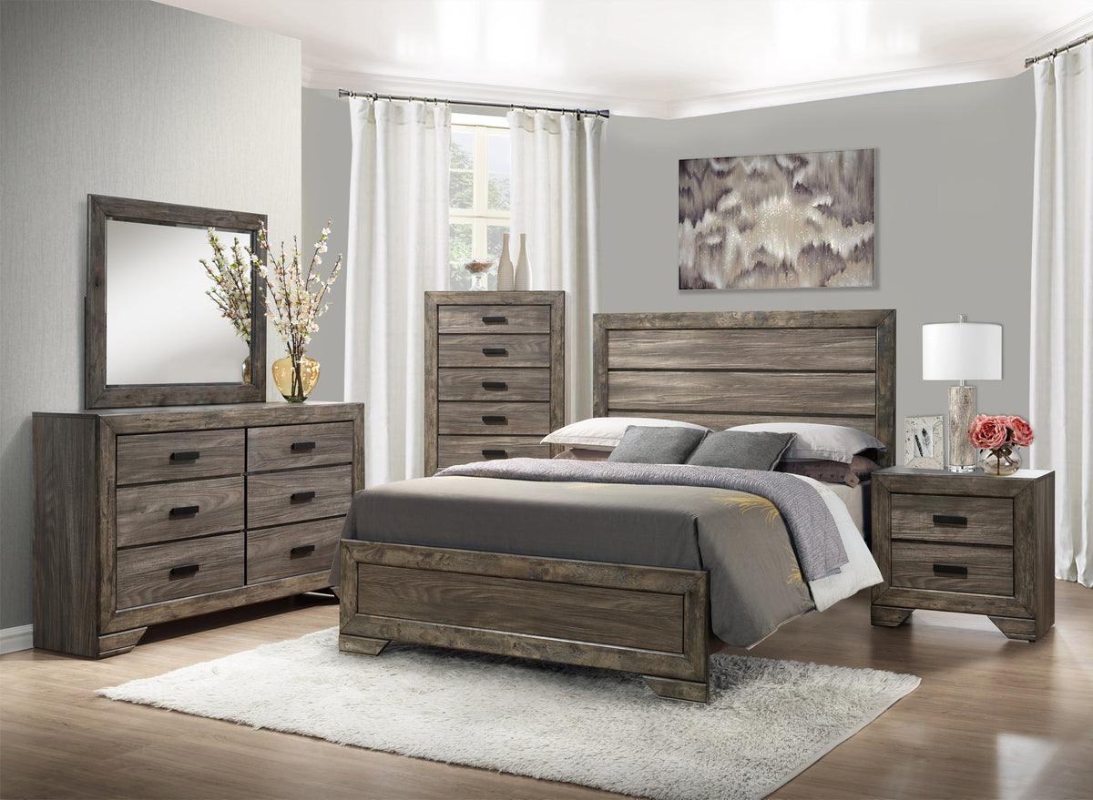 Elements Bedroom Sets - Grayson Dresser & Mirror Set Gray Oak