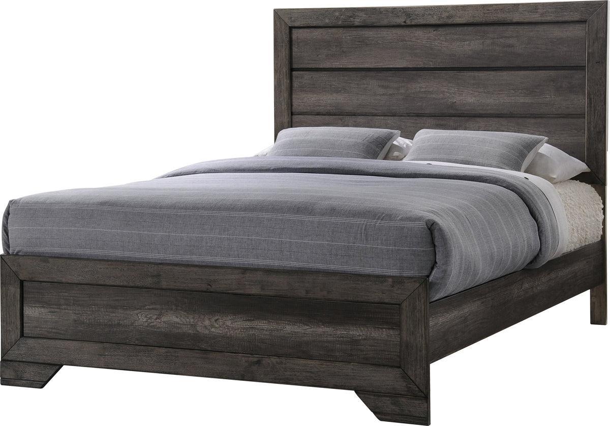 Elements Beds - Grayson King Panel Bed Grey Oak