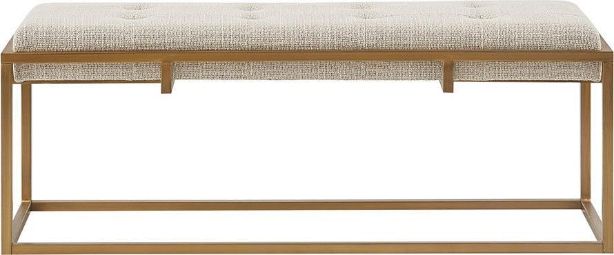 Olliix.com Benches - Greenwich Accent Bench Brown & Antique Bronze