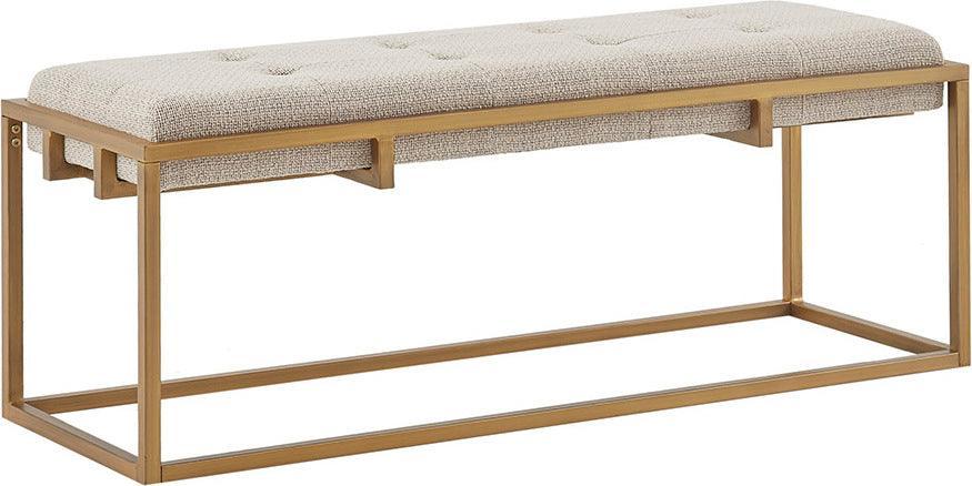 Olliix.com Benches - Greenwich Accent Bench Brown & Antique Bronze