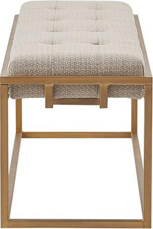 Olliix.com Benches - Greenwich Accent Bench Brown & Antique Bronze