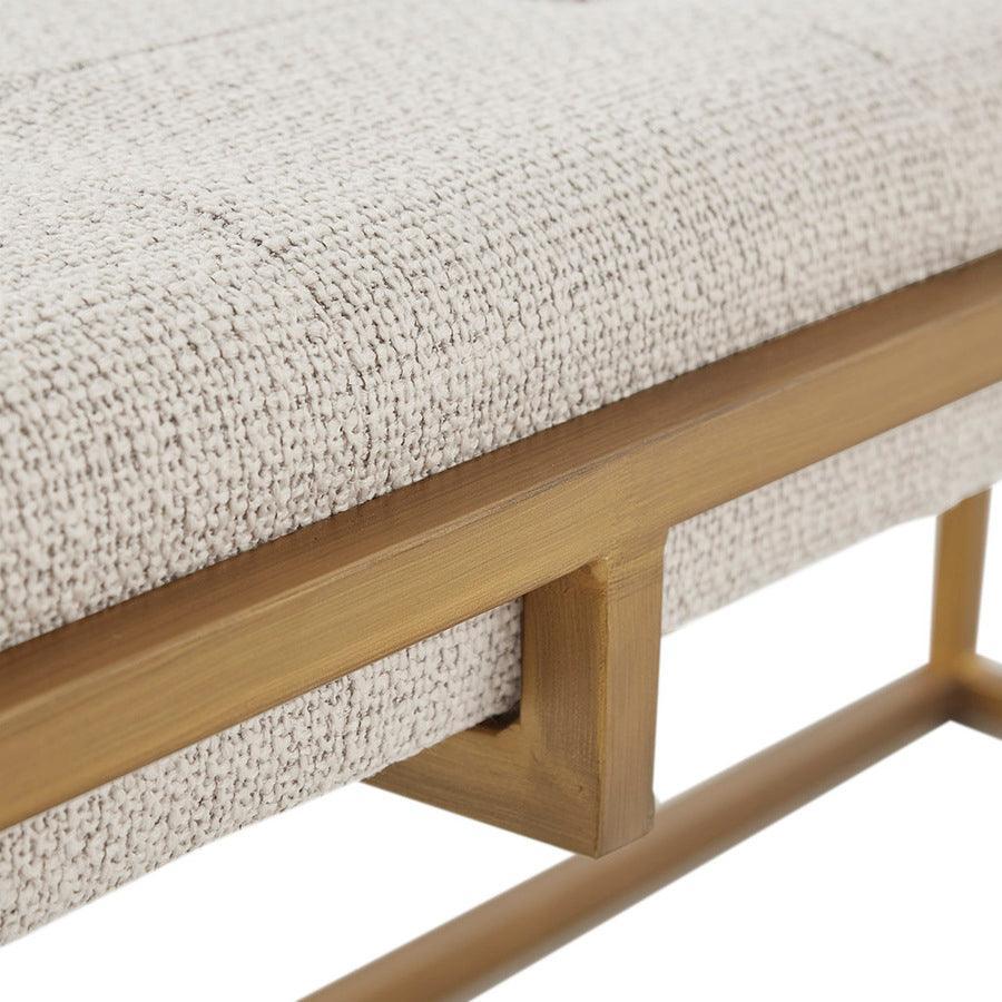 Olliix.com Benches - Greenwich Accent Bench Brown & Antique Bronze