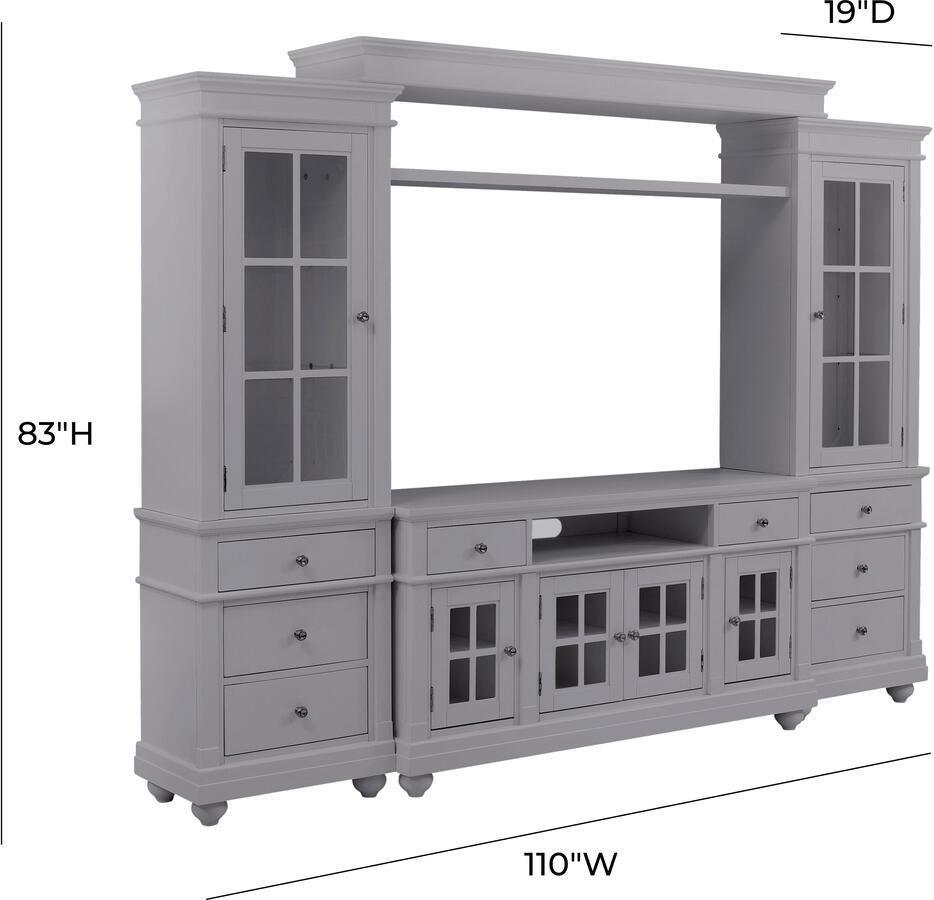 Tov Furniture TV & Media Units - Hampton Gray Entertainment Center