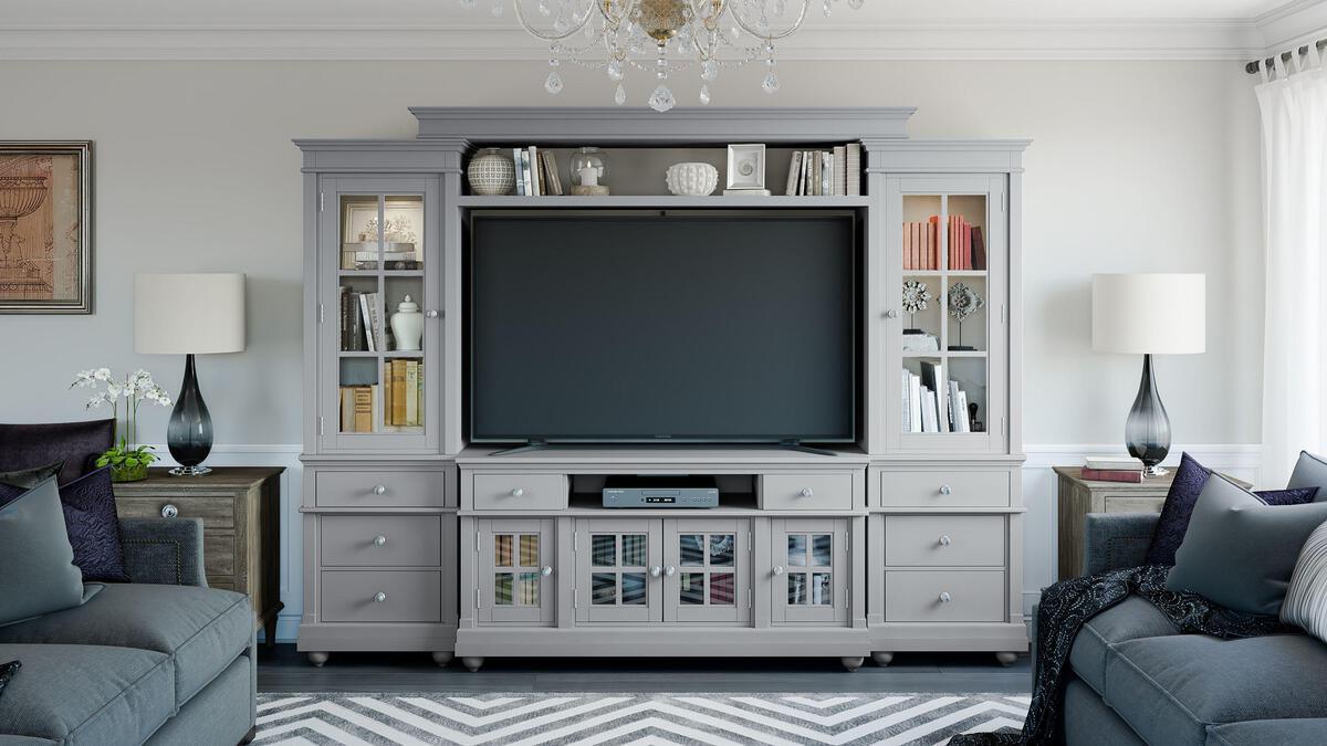 Tov Furniture TV & Media Units - Hampton Gray Entertainment Center