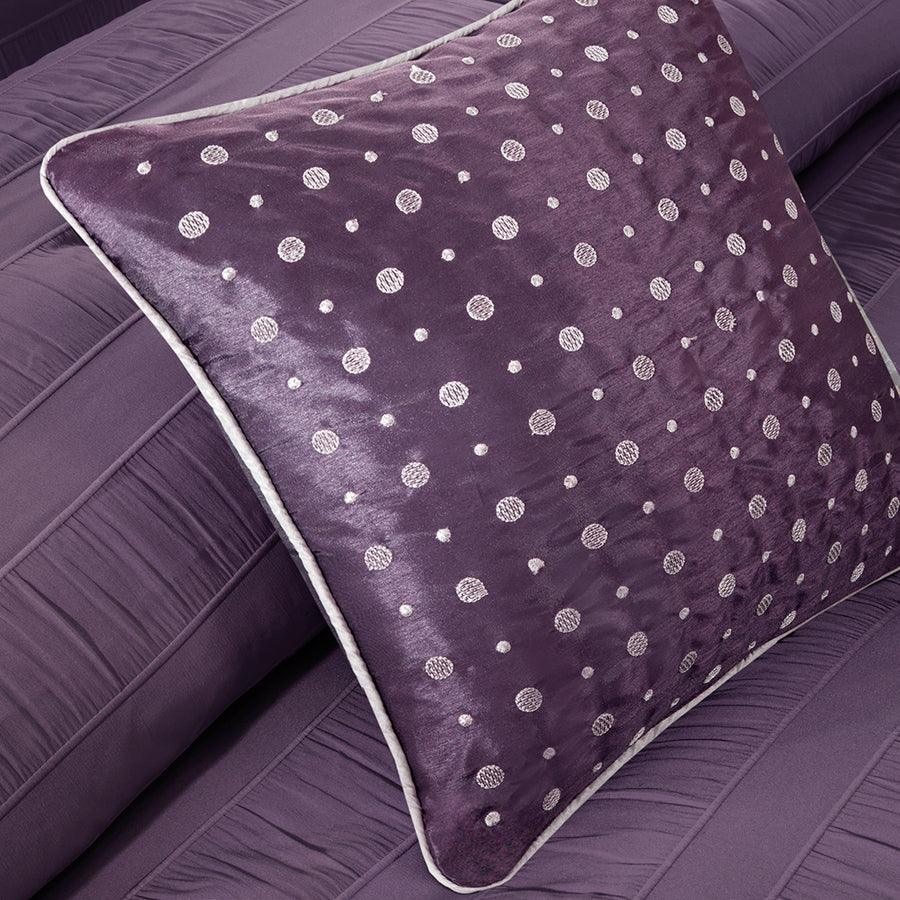 Olliix.com Comforters & Blankets - Hampton King 7 Piece Comforter Set Plum