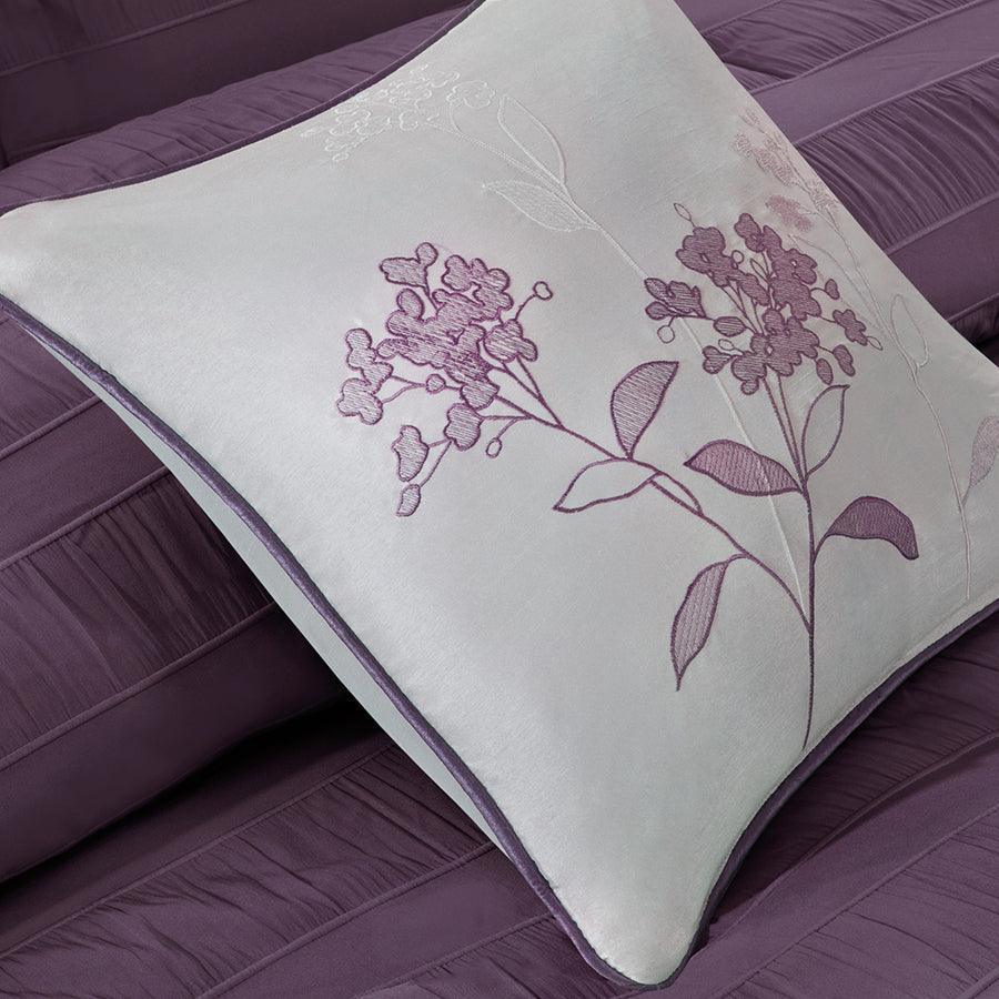 Olliix.com Comforters & Blankets - Hampton King 7 Piece Comforter Set Plum