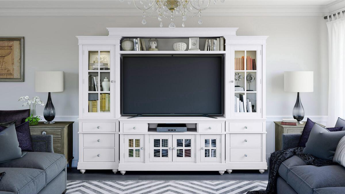 Tov Furniture TV & Media Units - Hampton White Entertainment Center