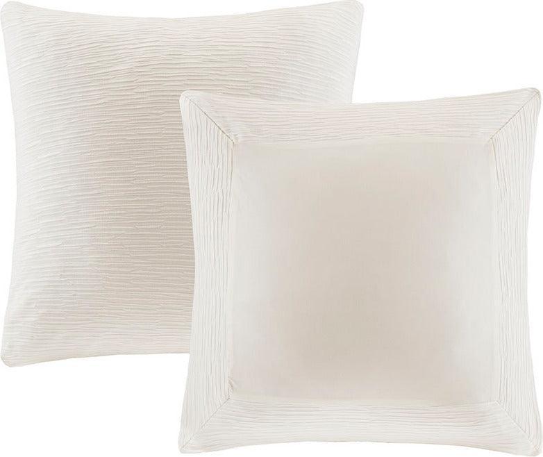 Olliix.com Pillowcases & Shams - Hanae Cotton Blend Yarn Dyed Euro Sham White