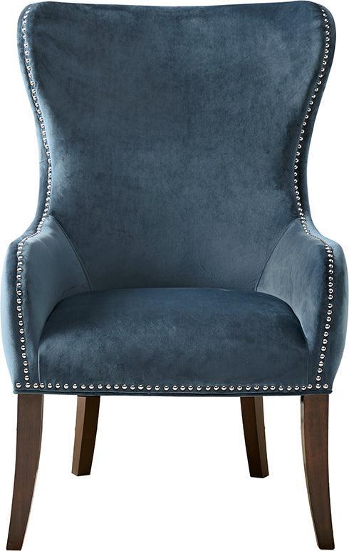 Olliix.com Accent Chairs - Hancock Button Tufted Back Accent Chair Blue
