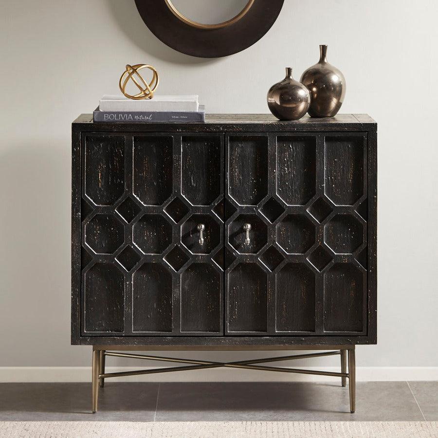 Olliix.com Buffets & Cabinets - Hanley 2 Doors Accent Cabinet Black