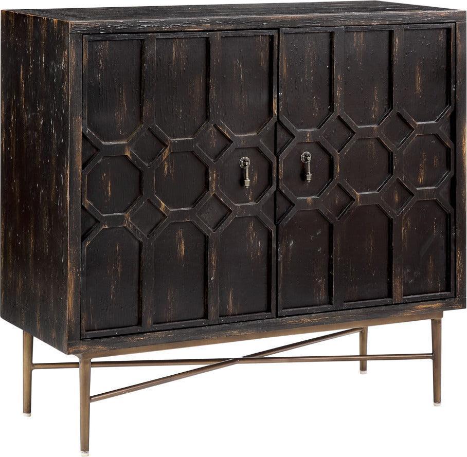 Olliix.com Buffets & Cabinets - Hanley 2 Doors Accent Cabinet Black