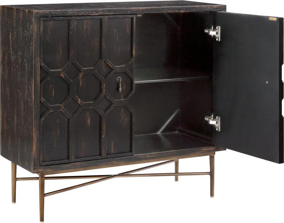 Olliix.com Buffets & Cabinets - Hanley 2 Doors Accent Cabinet Black
