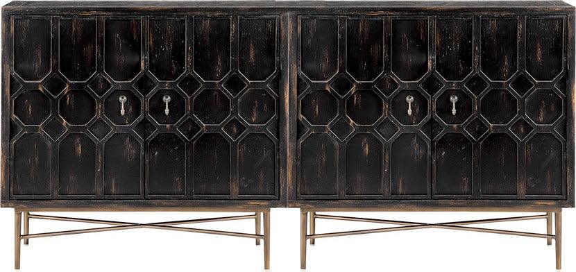 Olliix.com Buffets & Cabinets - Hanley 2 Doors Accent Cabinet Black