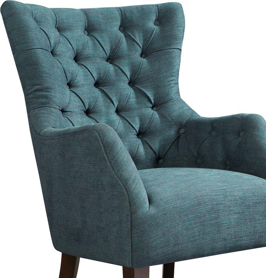 Olliix.com Accent Chairs - Hannah Button Tufted Wing Chair Teal