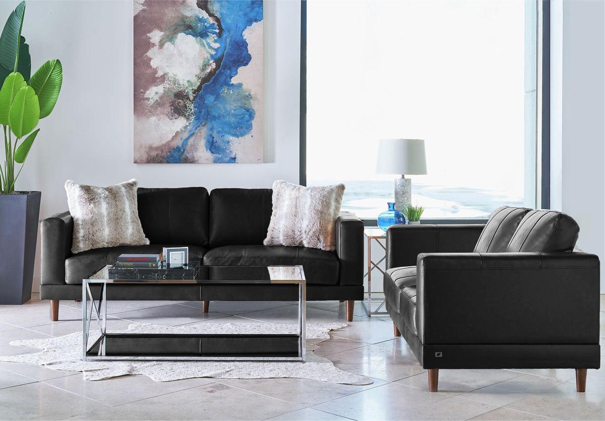 Elements Living Room Sets - Hanson 2PC Set in Fiero Black