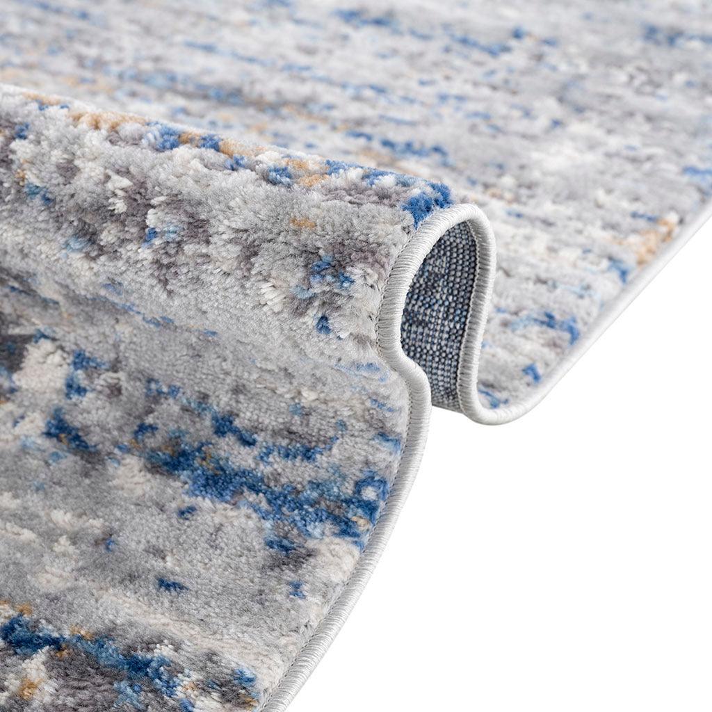 Olliix.com Indoor Rugs - Harley 4x6 Area Rug Blue & Cream