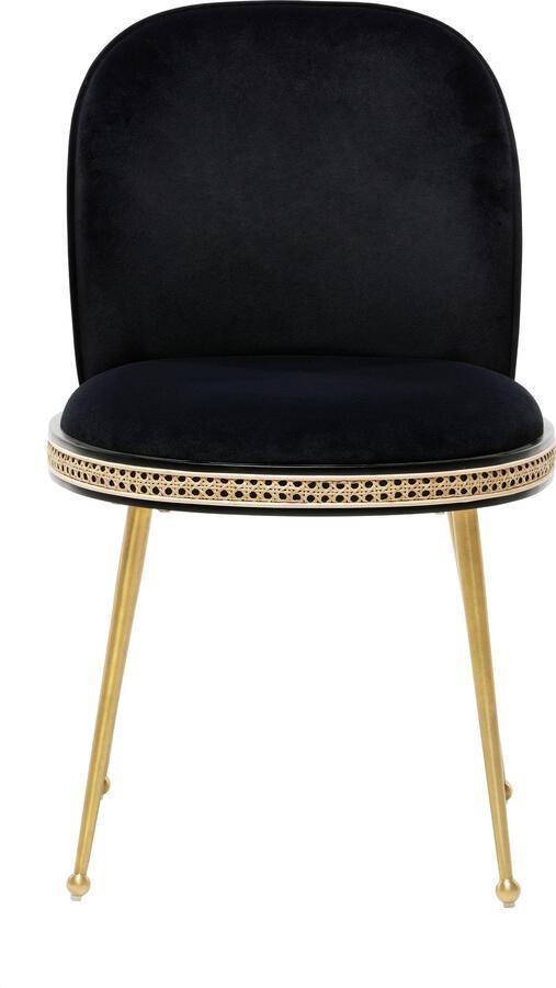 Tov Furniture Dining Chairs - Harley Black Velvet Dining Chair Black