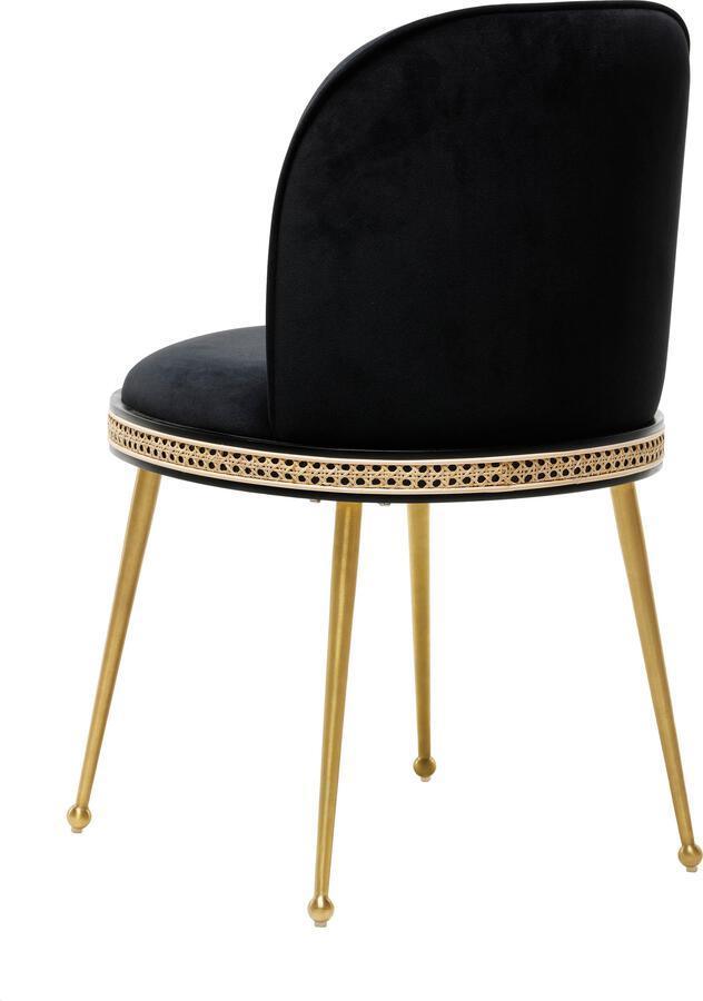 Tov Furniture Dining Chairs - Harley Black Velvet Dining Chair Black