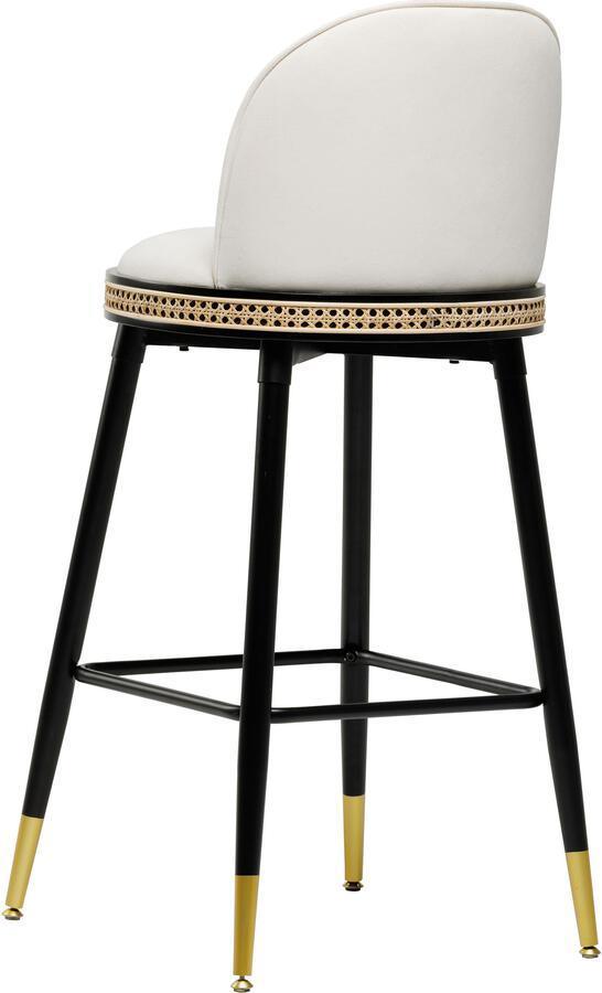 Tov Furniture Barstools - Harley Cream Velvet Bar Stool Cream