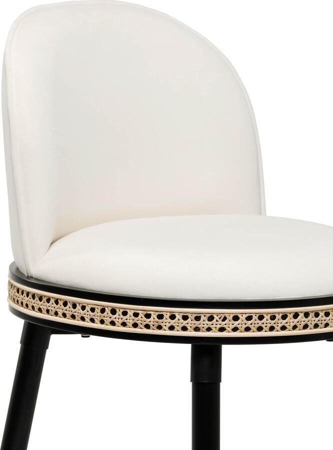 Tov Furniture Barstools - Harley Cream Velvet Bar Stool Cream